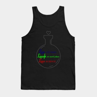 Live, Laugh, Love Science Tank Top